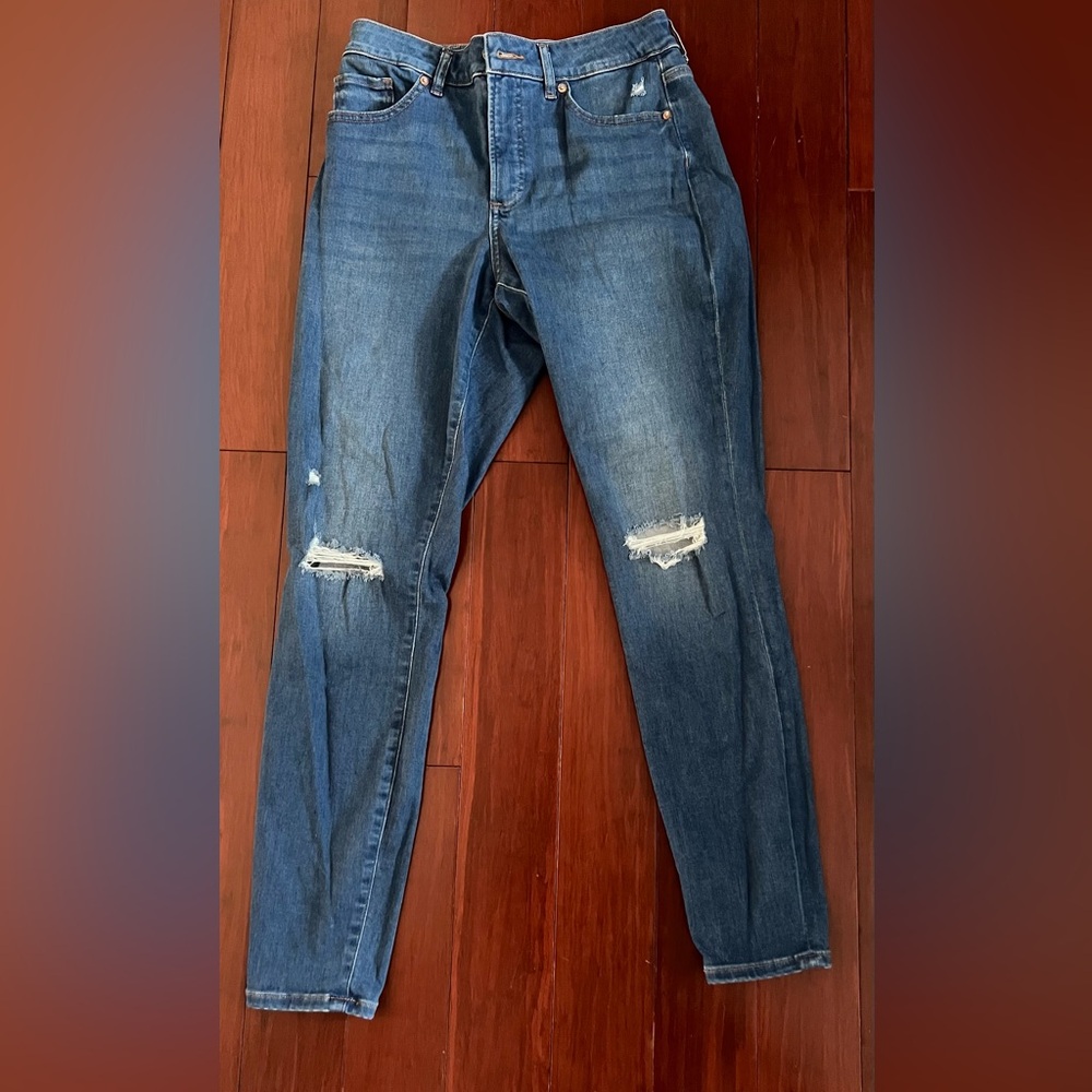 Express Curvy High Rise Skinny Jeans 8 Long